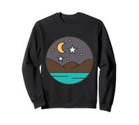 Star, Stars, Stargazing, Telescope. Star Watching Moon Skies Sweatshirt