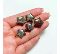 Star Statue Natural Crystal Quartz Stone Stars Meditation Healing Reiki Polished Gemstone Home Decoration 15mm-Dragon Blood Stone-10pcs