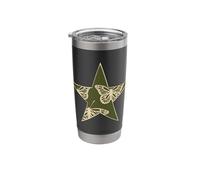 Star Stencil Graffiti Art Goth Egirl Grunge Emo Butterflies Stainless Steel Insulated Tumbler