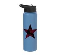 Star Stencil Graffiti Art Goth Grunge Egirl Emo Butterflies Stainless Steel Insulated Water Bottle
