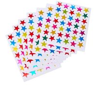 Star Stickers for Reward Chart - 700 Self-Adhesive Coloured Stars (Gold, Red, Blue, Green, Pink) - 15mm Reward Stickers for Teachers, Kids & Crafts