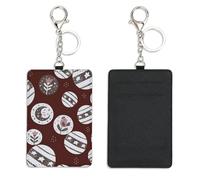 Star Striped Spheres Travel Pass Card Holder with Key Chain Bus Pass Holder for Men Women with 2 Card Slots Slim Wallet for Nurse Teacher Student Meal Bank Credit Cards Daily Use Travel Essentials