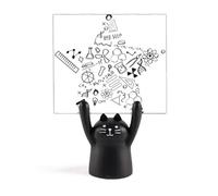 Star Strokes Style Physical Chestry Symbol Memo Holder Cartoon Black Cat Stand Decoration