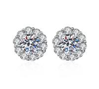 Star Stud Earrings For Women | Sterling Silver Post Studs Earrings Star Drop Earrings (Silver, One Size)