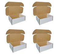 STAR SUPPLIES 10 X White 12X9X4" Strong Single Wall Die Cut Packing Shipping Boxes