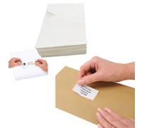 STAR SUPPLIES 100 Sheets Of A4 Plain White Self Adhesive Blank Address Shipping Labels (14 Address Labels Per Sheet)