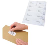 STAR SUPPLIES 100 Sheets Of A4 Plain White Self Adhesive Blank Address Shipping Labels (4 Address Labels Per Sheet)