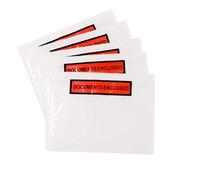STAR SUPPLIES 100 X A6 Printed Self Adhesive Document Enclosed Wallets