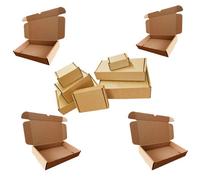 STAR SUPPLIES 100 X Brown 12X9X2.5" Strong Single Wall Die Cut Packing Shipping Boxes
