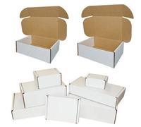 STAR SUPPLIES 100 X White 12X10X4" Strong Single Wall Die Cut Packing Shipping Boxes