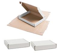 STAR SUPPLIES 100 X White Small Single Wall Die Cut Packing Shipping Boxes C6