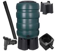 STAR SUPPLIES 150 Litre Green Outdoor Water Butt Complete With Stand & Kit