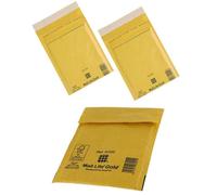 STAR SUPPLIES 200 X A/000 (110 X 160mm) Mail Lite Gold Padded Bubble Lined Postage Mailing Envelopes