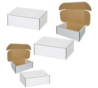 STAR SUPPLIES 25 X White 15X12X2.5" Strong Single Wall Die Cut Packing Shipping Boxes