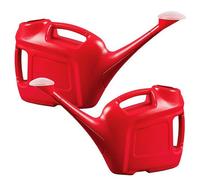 STAR SUPPLIES 2X Slim Line 6L Red Watering Cans For Easy Pouring & Better Control With Rose Head Water Sprinkler