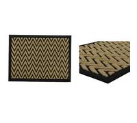 STAR SUPPLIES 2X Zig Zag Super Absorbent 40X60Cm Long Lasting Scraper Non-Slip Door Mats For Mud & Dirt