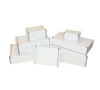 STAR SUPPLIES 5 X White 12X9X2.5" Strong Single Wall Die Cut Packing Shipping Boxes