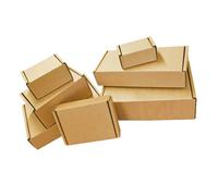 STAR SUPPLIES 50 X Brown 7X5.5X2" Strong Single Wall Die Cut Packing Shipping Boxes