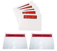 STAR SUPPLIES 500 X A6 Printed Self Adhesive Document Enclosed Wallets