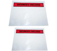 STAR SUPPLIES 500 X A7 Printed Self Adhesive Document Enclosed Wallets