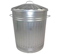 STAR SUPPLIES 90 Litre STRONG Extra Large Metal Dustbin For Kitchen House Garden Storage Unit Bin (Galvanised) With Lid