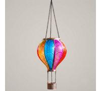 Star Supplies Extra Large Realistic Rainbow Glass Effect Solar Hot Air Balloon Garden Lantern