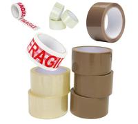 STAR SUPPLIES Heavy Duty Brown Clear Fragile 48mm x 66m Packaging Tapes