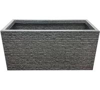 STAR SUPPLIES Large Deep Rectangular Brick Effect Flowers Plants Lightweight 60cm Long Garden Trough Slate Planter (1 Slate Trough Planter)