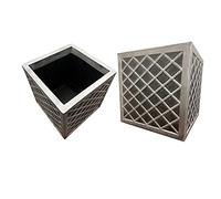 STAR SUPPLIES Lazio Effect Trough Square Patio Planters