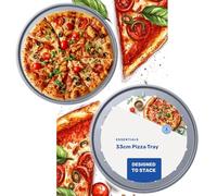 STAR SUPPLIES Non-Stick Large 33cm Round Pizza Pan Tray Ideal for Pizzas & Pastries (1)