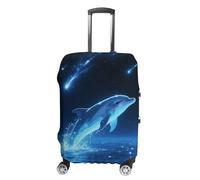Star - Swimming Dolphin Suitcase Covers for Luggage - Elastic Luggage Cover Protector, Double-sided Washable Suitcases Sleeve for 19-32 Inch Luggage, white, M, Star - Swimming Dolphin