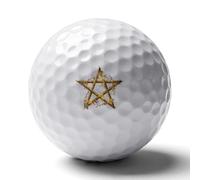 Star Symbol Glitter Funny Printed Golf Ball Personalized Practice Balls Cool Accessories Gifts for Golfers Dads Men Women