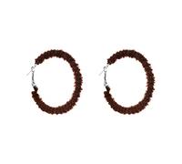 Star Tassel Earrings The Latest European Style Simple Fashion is Suitable for Women's Party Jewelry Earrings (Brown, One Size)