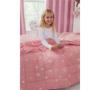 Star Teddy Fleece Kids Weighted Blanket Dreamscene Pink One Size
