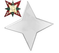 Star Templates for Crafts - Seasonal Sewing Cutting Patterns, Handmade Applique Design Forms, Durable Drawing Guides | Winter Ornament Making Supplies for Scrapbooking Needlework Decor