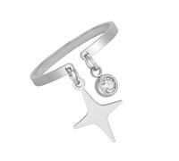 Star Theme Rings Geometric Star Adjustable Opening Eye Catching Finger Jewelry Suitable for Daily Wear Daily Wear