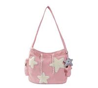 Star Tote Hobo Bag Women Aesthetic Messenger Cute Bag Handbag Large Capacity Tote Shoulder Bag Casual Crossbody, Pink, One Size