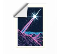 Star Touches Earth Minimalist Unframed Wall Art Print A4 (29.7×21cm), Wall Decor for Living Room, Bedroom, Office & Home, Art Gift