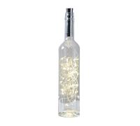 Star Trading Bottle Light with Timer, 40 LEDs, 2 m Silver Wire, Set of 2 | Battery-operated LED fairy lights for wine bottles and decoration, warm white lighting, IP20, for indoor and protected