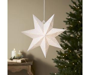 STAR TRADING Classic paper star with an E14 socket, white