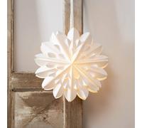 STAR TRADING Decorative star Cliff, paper, without socket white Ø 40cm