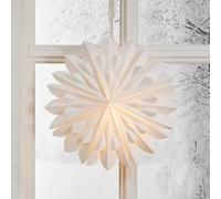 STAR TRADING Decorative star Cliff, paper, without socket white Ø 60cm