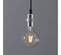 STAR TRADING Fade E14 socket with cable, silver-coloured