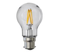 STAR TRADING Filament LED bulb, A55, B22, 2.4 W, clear, 2,700 K