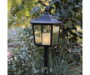 STAR TRADING Flame Lantern LED grave lantern white height 52 cm