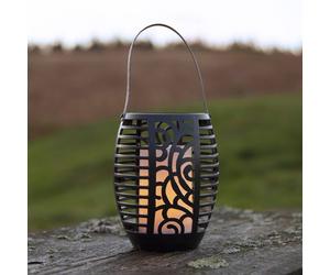 STAR TRADING Flame LED solar lamp, three usage options, 42 cm