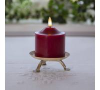 STAR TRADING LED candle flame, height 9.5 cm red real wax battery operated