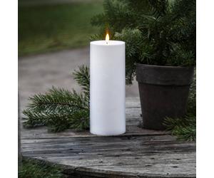 STAR TRADING LED candle Flamme Rak 27.5 cm white plastic battery operated