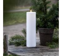 STAR TRADING LED candle Flamme Rak 37.5 cm white plastic battery operated