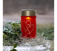 STAR TRADING LED ground spike light Hearty, red/gold, 12 cm plastic